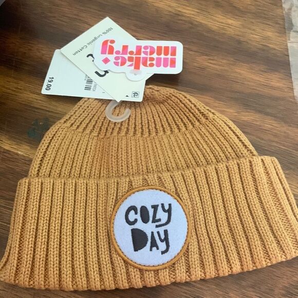 NWT Nordstrom tan cinnamon cozy day patch size 12-24 months 100% organic cotton - Picture 1 of 11